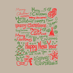 Свитшот хлопковый мужской Marry Christmas, цвет: миндальный — фото 2