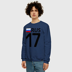 Свитшот хлопковый мужской RUS 17, цвет: тёмно-синий — фото 2