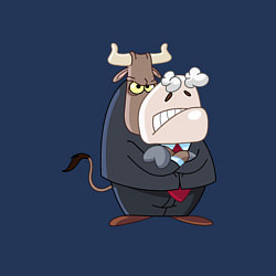 Свитшот хлопковый мужской Бык Босс, цвет: тёмно-синий — фото 2