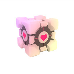 Свитшот хлопковый мужской Companion Cube, цвет: белый — фото 2