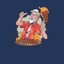 Свитшот хлопковый мужской Барбекю Хипстер, цвет: тёмно-синий — фото 2