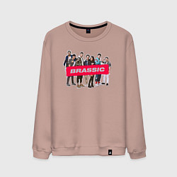 Свитшот хлопковый мужской Голяк Brassic, цвет: пыльно-розовый