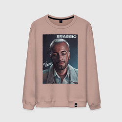 Свитшот хлопковый мужской Голяк Brassic Винни, цвет: пыльно-розовый