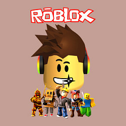 Свитшот хлопковый мужской ROBLOX, цвет: пыльно-розовый — фото 2