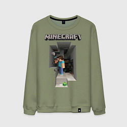 Свитшот хлопковый мужской Minecraft, цвет: авокадо