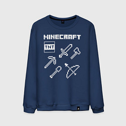 Свитшот хлопковый мужской Minecraft, цвет: тёмно-синий