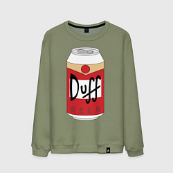 Свитшот хлопковый мужской Duff Beer, цвет: авокадо