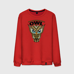 Свитшот хлопковый мужской Owl, цвет: красный