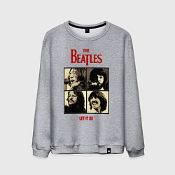 Свитшот хлопковый мужской The Beatles LET IT BE, цвет: меланж