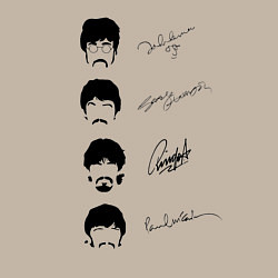 Свитшот хлопковый мужской The Beatles автографы, цвет: миндальный — фото 2