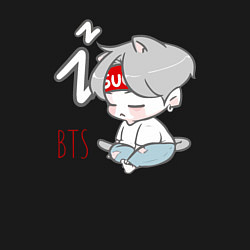 Свитшот хлопковый мужской BTS sleep, цвет: черный — фото 2