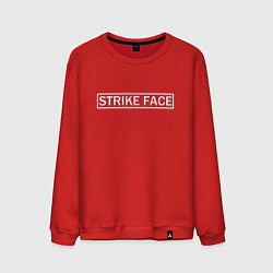 Свитшот хлопковый мужской Strike face, цвет: красный