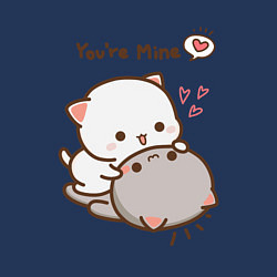 Свитшот хлопковый мужской Влюблённые котята, цвет: тёмно-синий — фото 2