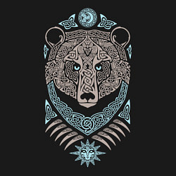 Свитшот хлопковый мужской Медведь, цвет: черный — фото 2