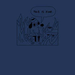 Свитшот хлопковый мужской This is Fine, цвет: тёмно-синий — фото 2