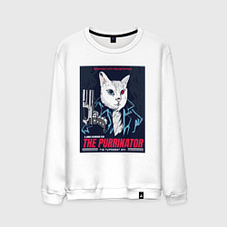 Мужской свитшот Кот Терминатор пародия