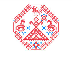 Свитшот хлопковый мужской Берегиня Макошь, цвет: белый — фото 2