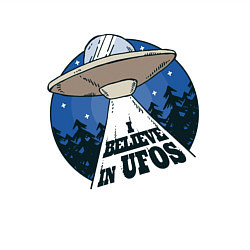 Свитшот хлопковый мужской I Believe In UFOs, цвет: белый — фото 2