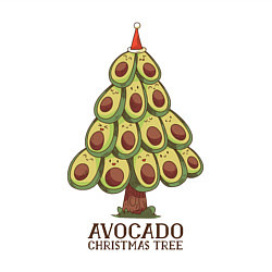 Свитшот хлопковый мужской Avocado Christmas Tree, цвет: белый — фото 2