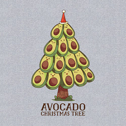 Свитшот хлопковый мужской Avocado Christmas Tree, цвет: меланж — фото 2