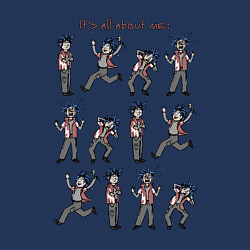 Свитшот хлопковый мужской Its all about me, цвет: тёмно-синий — фото 2