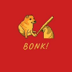 Свитшот хлопковый мужской Doge Bonk go to horny jail, цвет: красный — фото 2