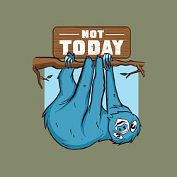 Свитшот хлопковый мужской Не сегодня, цвет: авокадо — фото 2