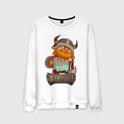 Свитшот хлопковый мужской Valheim, цвет: белый