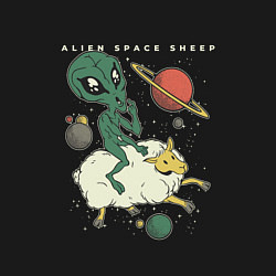 Свитшот хлопковый мужской Alien Space Ship Sheep, цвет: черный — фото 2