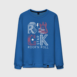 Свитшот хлопковый мужской ROCK STAR, цвет: синий