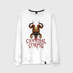 Свитшот хлопковый мужской Cannibal Corpse Труп Каннибала Z, цвет: белый