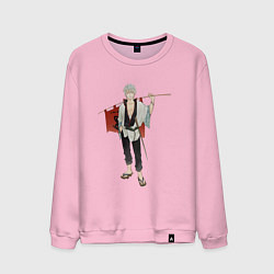 Свитшот хлопковый мужской Gintama Gintoki, цвет: светло-розовый