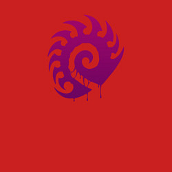 Свитшот хлопковый мужской Zerg logo Purple, цвет: красный — фото 2