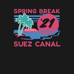 Свитшот хлопковый мужской Spring Break, цвет: черный — фото 2