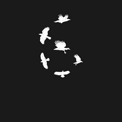 Свитшот хлопковый мужской Six of Crows white Тень и кость, цвет: черный — фото 2