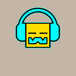 Свитшот хлопковый мужской Geometry Dash: Music, цвет: миндальный — фото 2