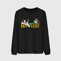 Свитшот хлопковый мужской Not Today, цвет: черный