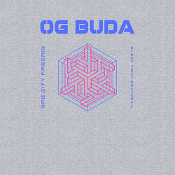 Свитшот хлопковый мужской OG BUDA ОПГ СИТИ FREERIO SEXY DRILL, цвет: меланж — фото 2