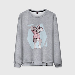Свитшот хлопковый мужской Собака Фурри Furry, цвет: меланж