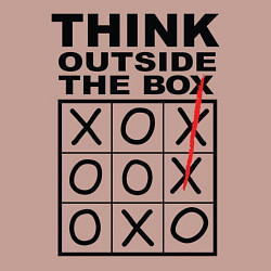 Свитшот хлопковый мужской THINK OUTSIDE THE BOX, цвет: пыльно-розовый — фото 2