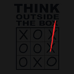 Свитшот хлопковый мужской THINK OUTSIDE THE BOX, цвет: черный — фото 2