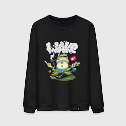 Свитшот хлопковый мужской Wake Guru, цвет: черный