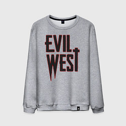 Свитшот хлопковый мужской Evil West, цвет: меланж