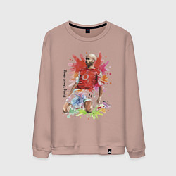 Свитшот хлопковый мужской Thierry Daniel Henry, цвет: пыльно-розовый