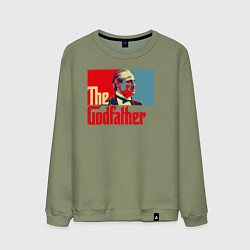 Свитшот хлопковый мужской Godfather logo, цвет: авокадо