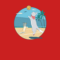 Свитшот хлопковый мужской Cat Volleyball, цвет: красный — фото 2