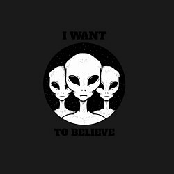 Свитшот хлопковый мужской I want to believe, цвет: черный — фото 2