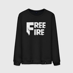 Свитшот хлопковый мужской FREEFIRE FF WHITE LOGO Z, цвет: черный