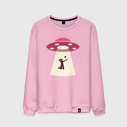 Свитшот хлопковый мужской НЛО - Волейбол, цвет: светло-розовый