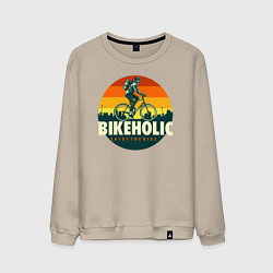 Свитшот хлопковый мужской Велоголик, цвет: миндальный